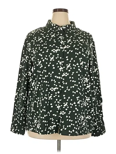 Pre-owned Dokotoo Long Sleeve Blouse In Green