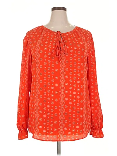 Pre-owned Dokotoo Long Sleeve Blouse In Orange