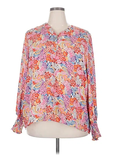 Pre-owned Dokotoo Long Sleeve Blouse In Orange
