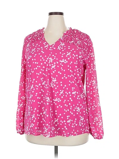 Pre-owned Dokotoo Long Sleeve Blouse In Pink