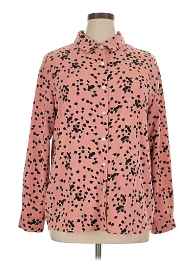 Pre-owned Dokotoo Long Sleeve Blouse In Pink
