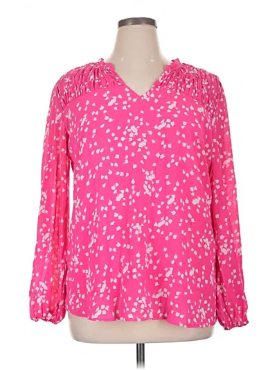 Pre-owned Dokotoo Long Sleeve Blouse In Pink