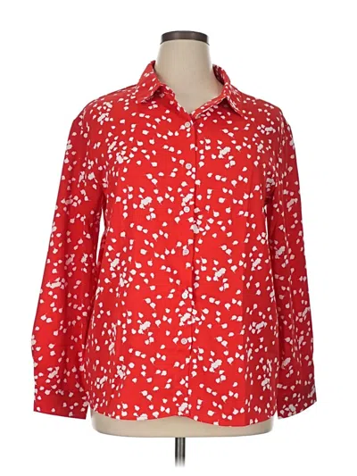 Pre-owned Dokotoo Long Sleeve Blouse In Red