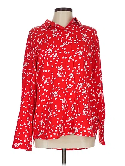 Pre-owned Dokotoo Long Sleeve Blouse In Red