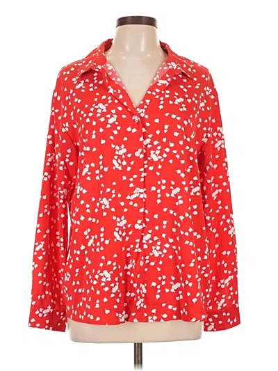 Pre-owned Dokotoo Long Sleeve Blouse In Red