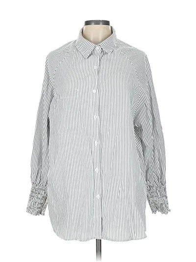 Pre-owned Dokotoo Long Sleeve Blouse In Silver
