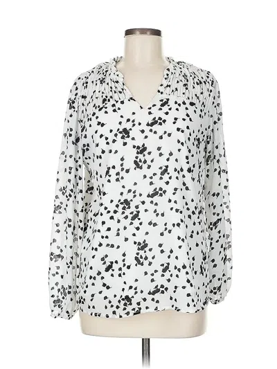 Pre-owned Dokotoo Long Sleeve Blouse In White