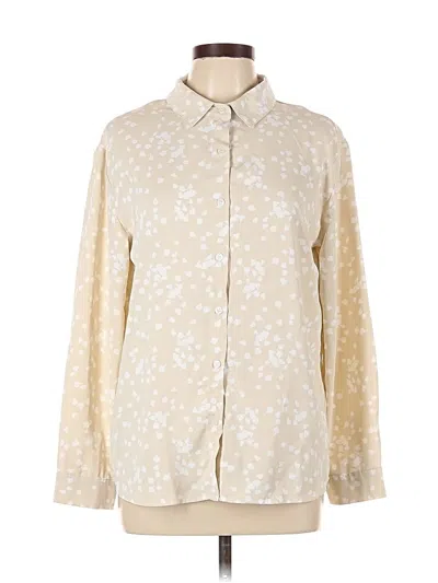 Pre-owned Dokotoo Long Sleeve Blouse In White