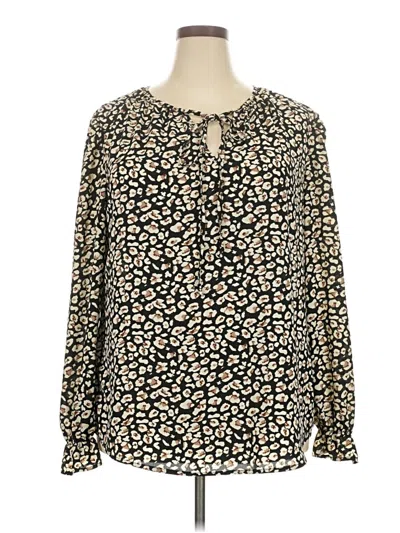 Pre-owned Dokotoo Long Sleeve Blouse In White