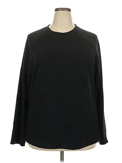Pre-owned Dokotoo Long Sleeve Top Black Crew Neck Tops
