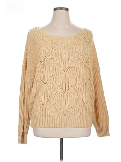 Pre-owned Dokotoo Long Sleeve Top Gold Boatneck Tops