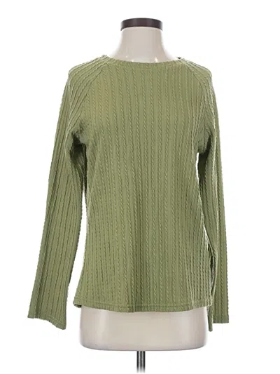 Pre-owned Dokotoo Long Sleeve Top Green Boatneck Tops
