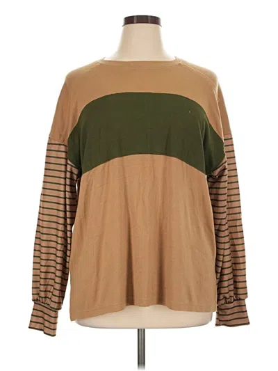 Pre-owned Dokotoo Long Sleeve T-shirt In Brown