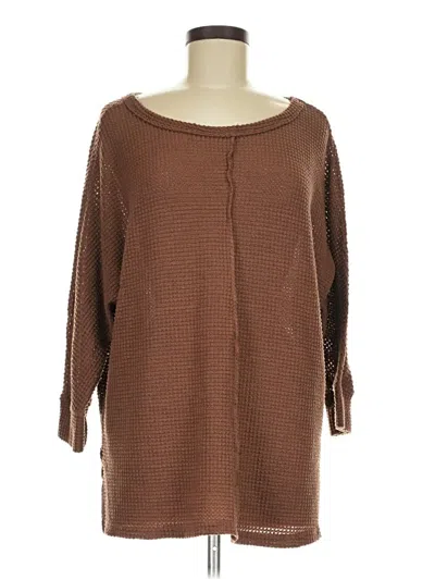 Pre-owned Dokotoo Pullover Sweater In Brown