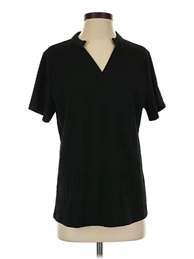 Pre-owned Dokotoo Short Sleeve Blouse In Black