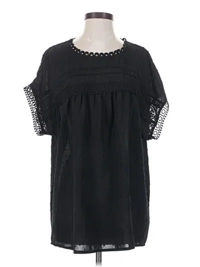 Pre-owned Dokotoo Short Sleeve Blouse In Black
