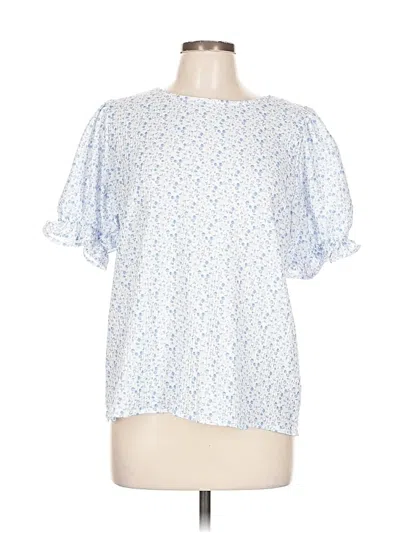 Pre-owned Dokotoo Short Sleeve Blouse In Blue