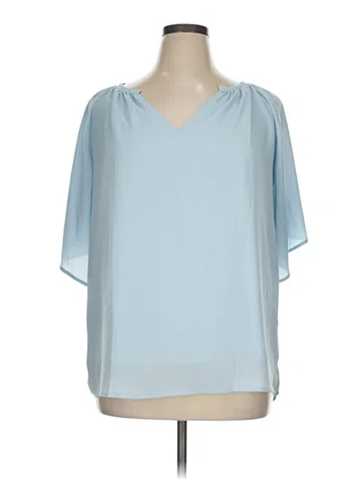 Pre-owned Dokotoo Short Sleeve Blouse In Blue