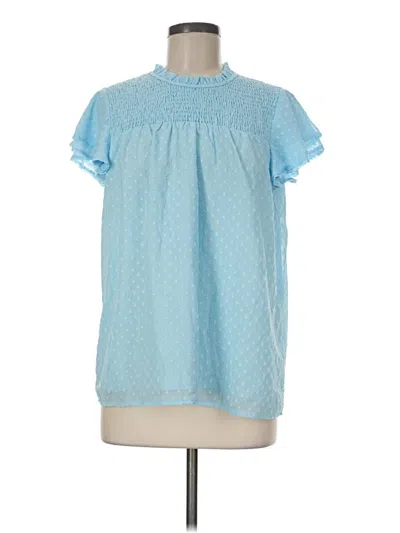 Pre-owned Dokotoo Short Sleeve Blouse In Blue