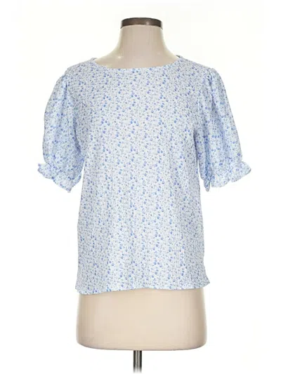 Pre-owned Dokotoo Short Sleeve Blouse In Blue