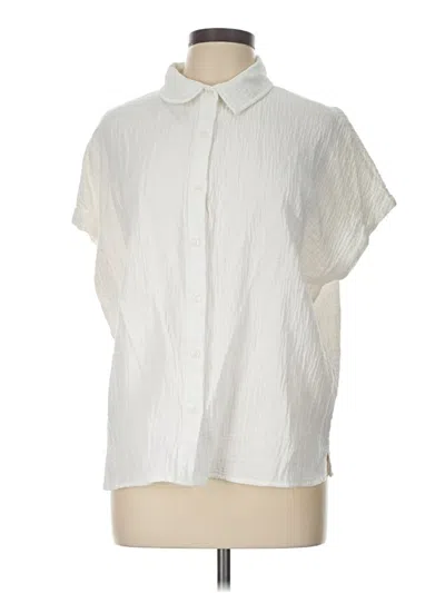 Pre-owned Dokotoo Short Sleeve Blouse In Ivory