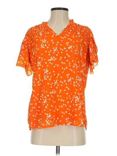 Pre-owned Dokotoo Short Sleeve Blouse In Orange