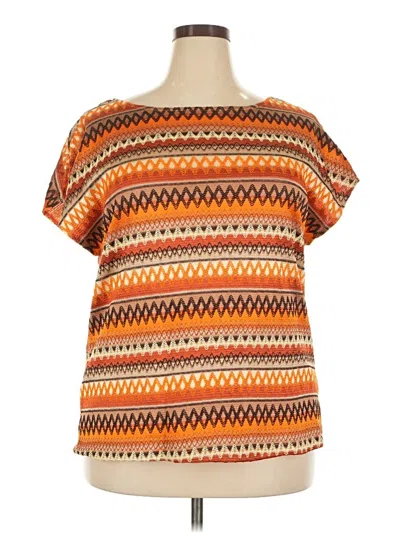 Pre-owned Dokotoo Short Sleeve Blouse In Orange