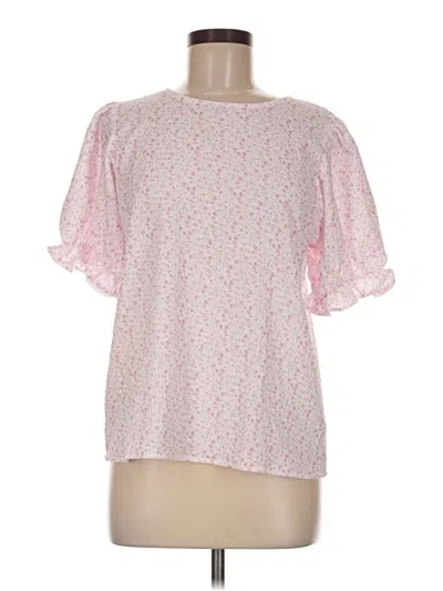 Pre-owned Dokotoo Short Sleeve Blouse In Pink