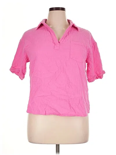 Pre-owned Dokotoo Short Sleeve Blouse In Pink