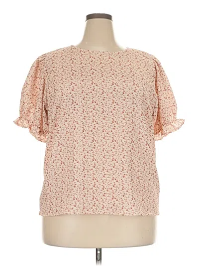 Pre-owned Dokotoo Short Sleeve Blouse In Pink