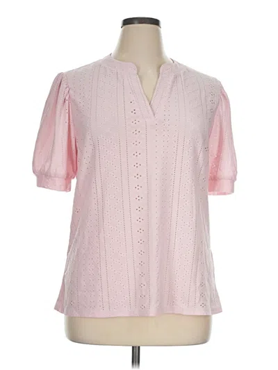 Pre-owned Dokotoo Short Sleeve Blouse In Pink