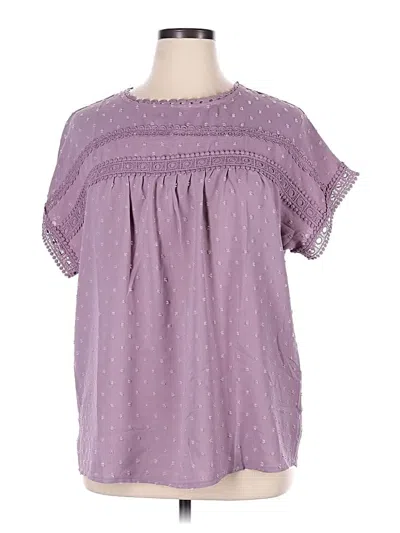 Pre-owned Dokotoo Short Sleeve Blouse In Purple