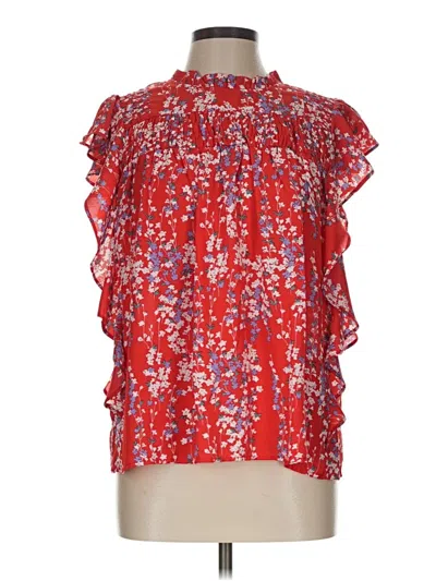 Pre-owned Dokotoo Short Sleeve Blouse In Red