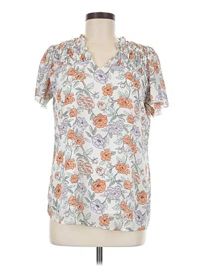 Pre-owned Dokotoo Short Sleeve Blouse In Silver