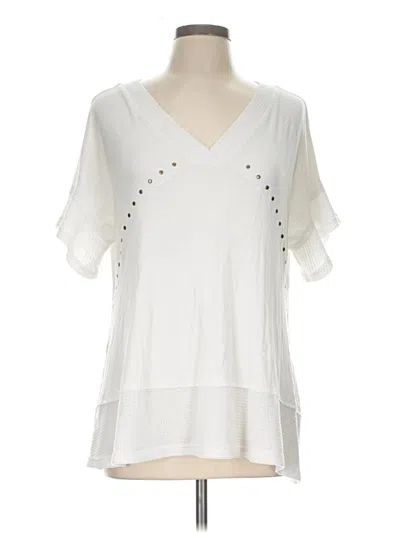 Pre-owned Dokotoo Short Sleeve Blouse In White