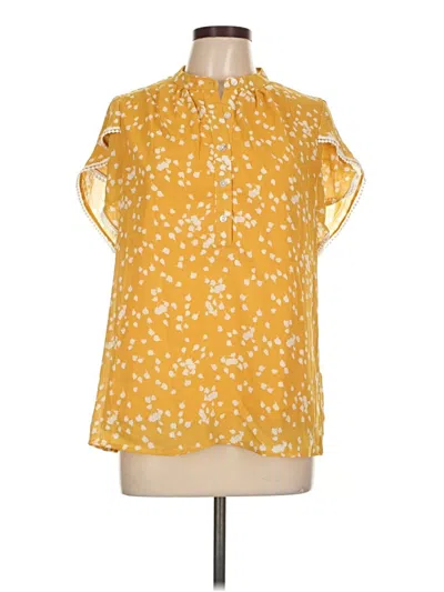 Dokotoo Short Sleeve Blouse In Yellow