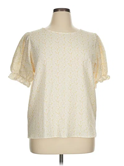Pre-owned Dokotoo Short Sleeve Blouse In Yellow