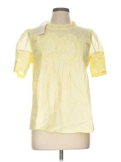 Pre-owned Dokotoo Short Sleeve Blouse In Yellow