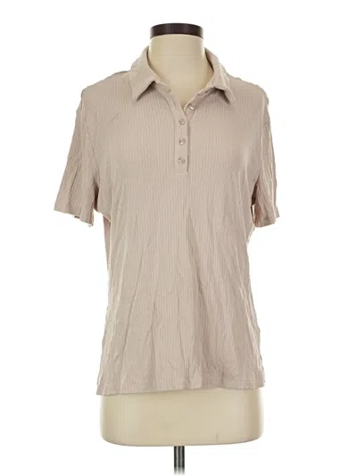 Pre-owned Dokotoo Short Sleeve Polo Shirt In Tan