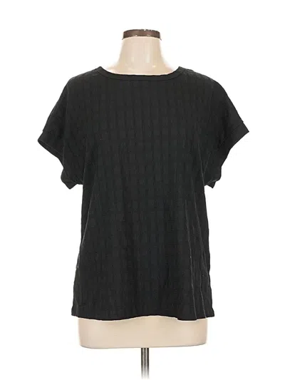 Pre-owned Dokotoo Short Sleeve Top Black Crew Neck Tops