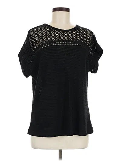 Pre-owned Dokotoo Short Sleeve Top Black Crew Neck Tops