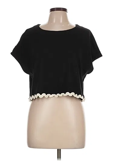 Pre-owned Dokotoo Short Sleeve Top Black Sweetheart Neckline Tops