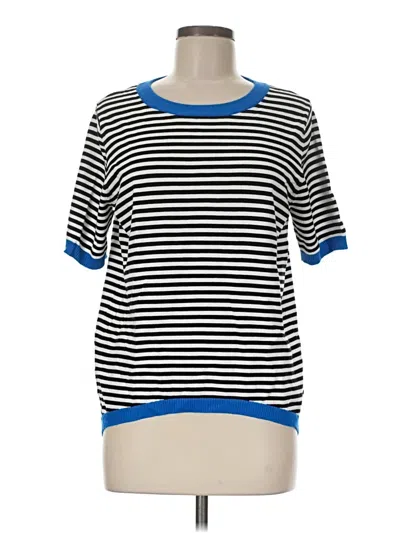 Pre-owned Dokotoo Short Sleeve Top Blue Boatneck Tops