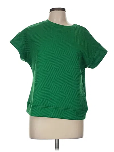 Pre-owned Dokotoo Short Sleeve Top Green Crew Neck Tops