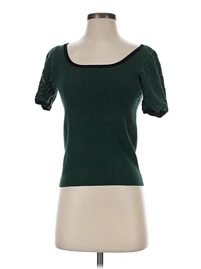 Pre-owned Dokotoo Short Sleeve Top Green Sweetheart Neckline Tops