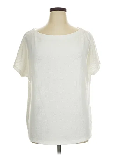 Pre-owned Dokotoo Short Sleeve Top Ivory Boatneck Tops