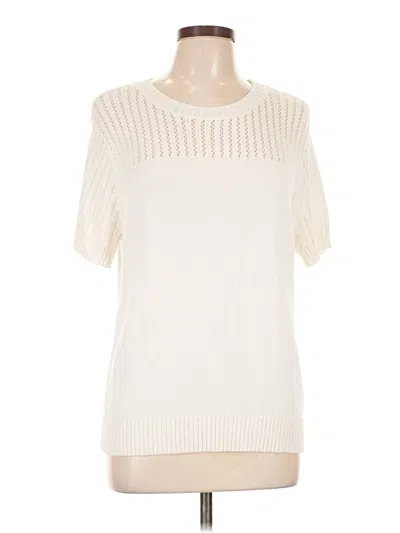 Pre-owned Dokotoo Short Sleeve Top Ivory Crew Neck Tops