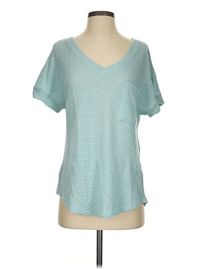 Pre-owned Dokotoo Short Sleeve Top Teal V-neck Tops