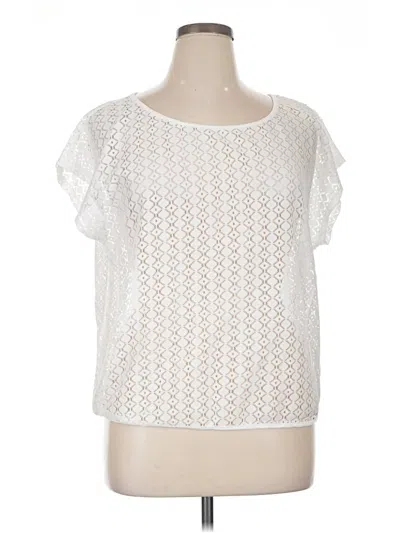 Pre-owned Dokotoo Short Sleeve Top White Boatneck Tops