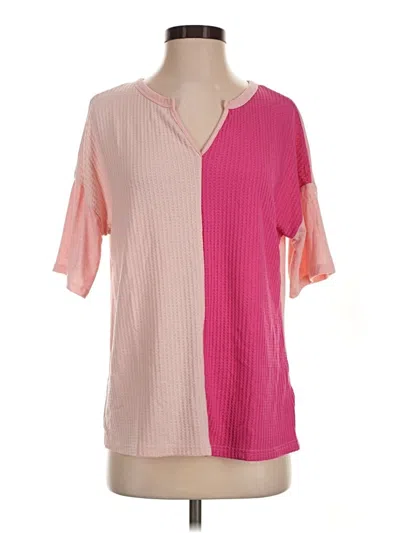 Pre-owned Dokotoo Short Sleeve T-shirt In Pink